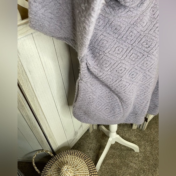 Prana Wool Blend Turtle Neck Light Purple Sweater Long Sleeve Oversized Medium - Picture 3 of 6